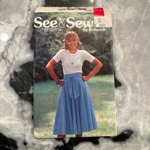 See and Sew by Butterick Vintage Cut Misses Skirt Size 28 Pattern No 5850